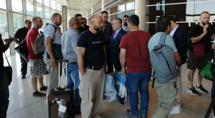 The Jordanian engineers upon their return to Jordan 