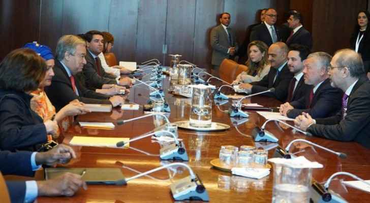 King discusses regional developments with UN secretary general in New York