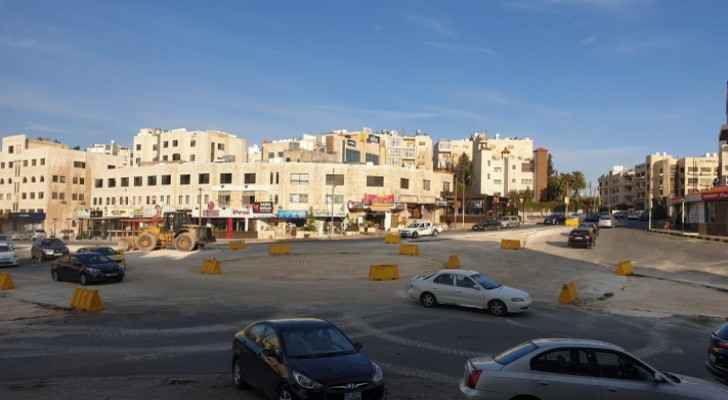 GAM removes Rabieh circle in Amman to install traffic lights