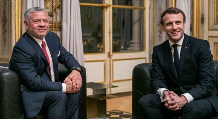 King, French president discuss ties, regional, international developments