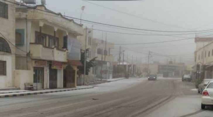 Light snow in Petra this morning