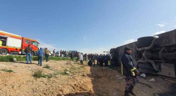 Number of people injured in Zarqa-Mafraq road accident rises to 41