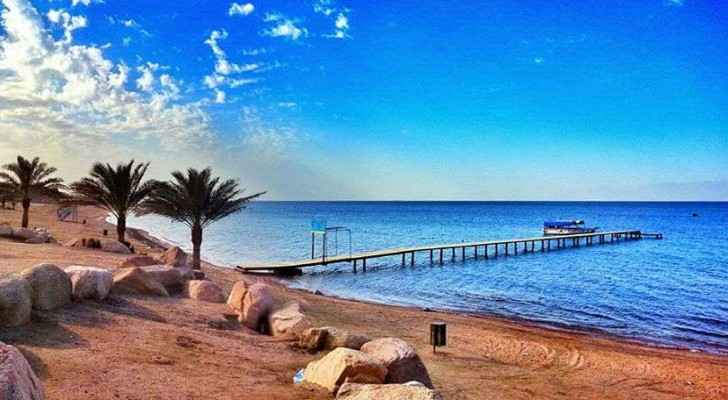 An archive photo of one of the beaches in Aqaba 