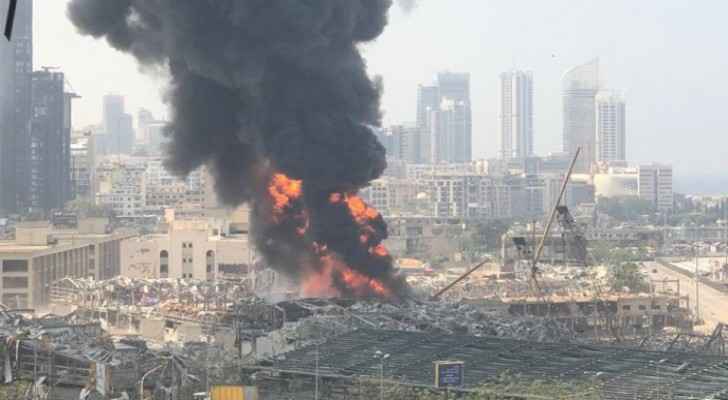 VIDEO: Huge fire in Beirut Port