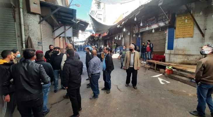 Shop owners protest new laws in Downtown Amman