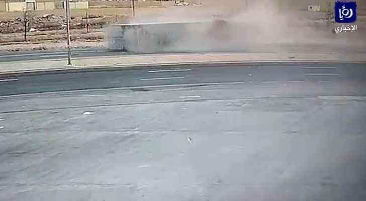 VIDEO: Driver survives after truck overturns in accident