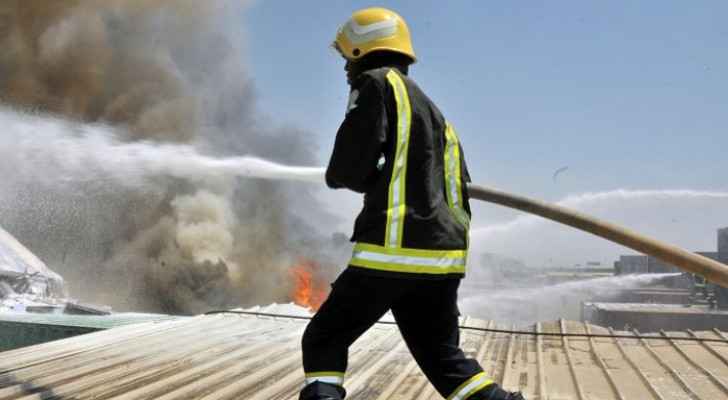 Hangar fire extinguished in Balqa