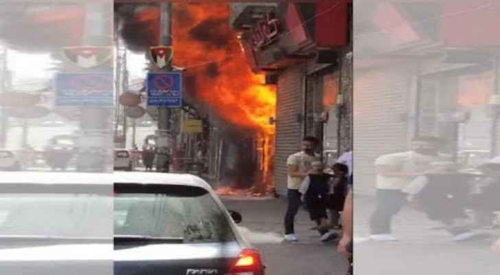 Fire breaks out in commercial store, cafe in Downtown Amman
