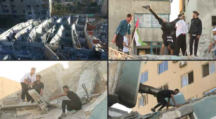 Gaza's youth transform bombsites into parkour playgrounds