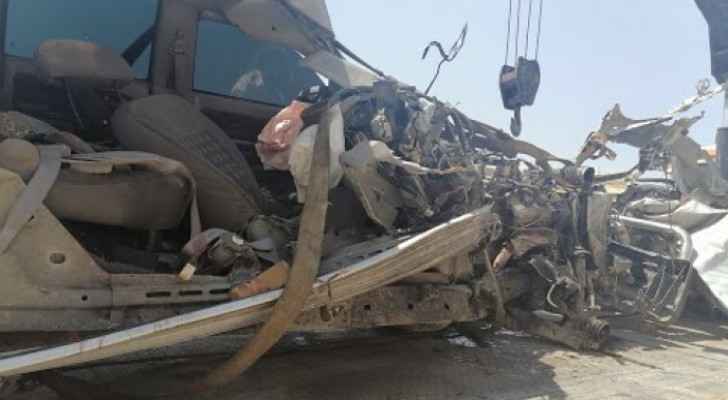 IMAGES: One dead, two injured in car accident in Mafraq