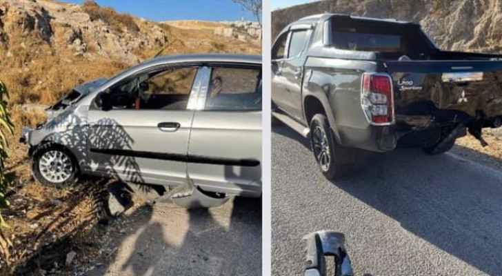 IMAGES: Three-vehicle collision occurs in Amman
