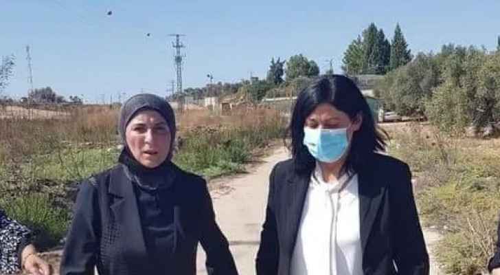 IMAGES: Khaleda Jarrar visits her daughter's grave following her release