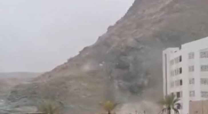 VIDEO: Two killed after mountain collapses on building in Muscat
