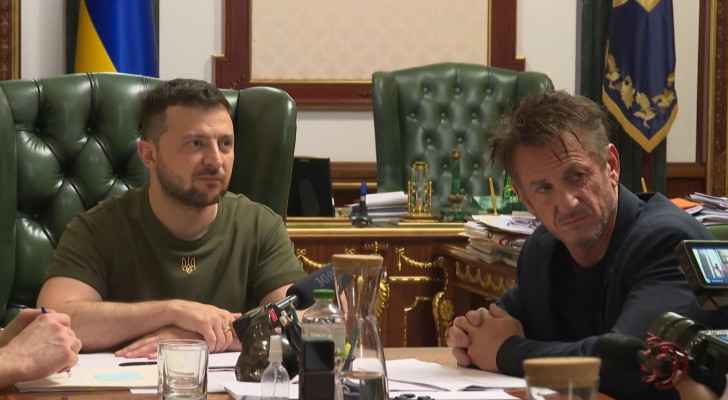 Ukraine's president Zelensky meets with actor Sean Penn