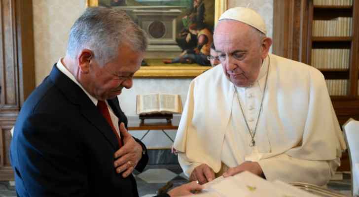 King meets Pope Francis in Vatican