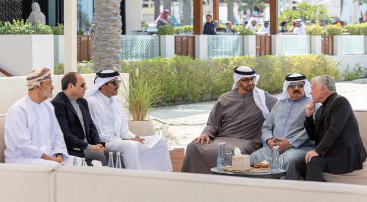 King participates in consultative meeting with Arab leaders in Abu Dhabi