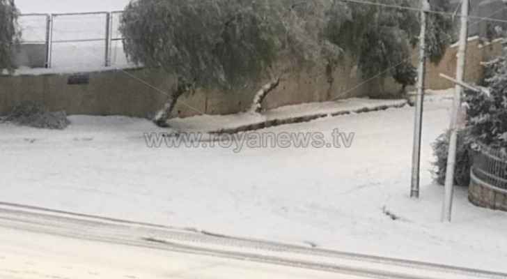 Secondary roads closed off by snow in Amman