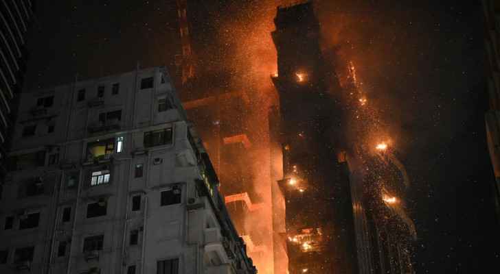 IMAGES: Massive fire hits Hong Kong high-rise construction site