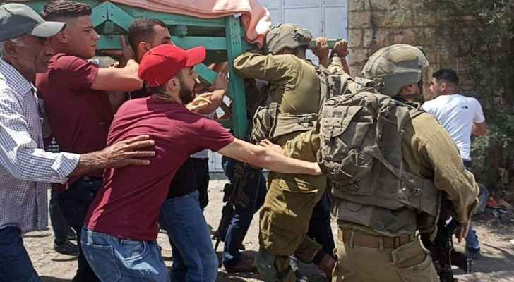 Israeli Occupation soldiers' raid Palestinian funeral