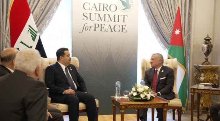 King meets with Iraqi PM, warns of continuation of war on Gaza