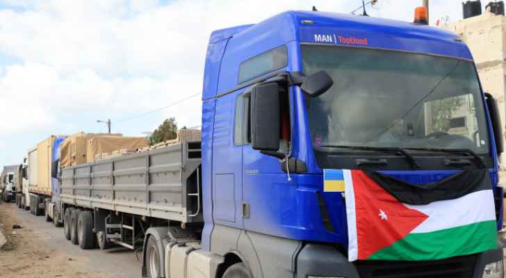 Jordanian Charity sends 45 tons of aid to Gaza in 11th relief flight
