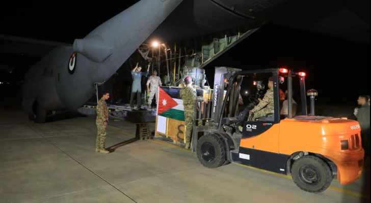 PHOTOS - Jordan airdrops medical supplies for Gaza field hospital