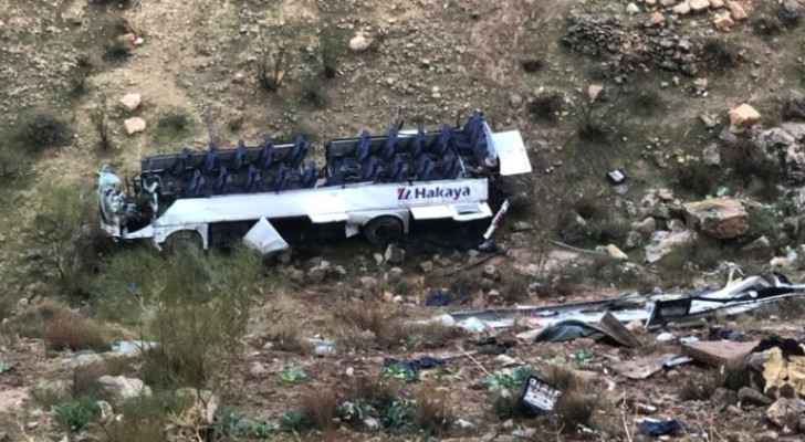 UPDATED: Five deaths after bus overturns on Jerash Road