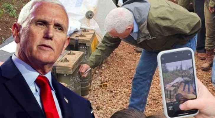 Former US Vice President signs artillery shells fired into southern Lebanon