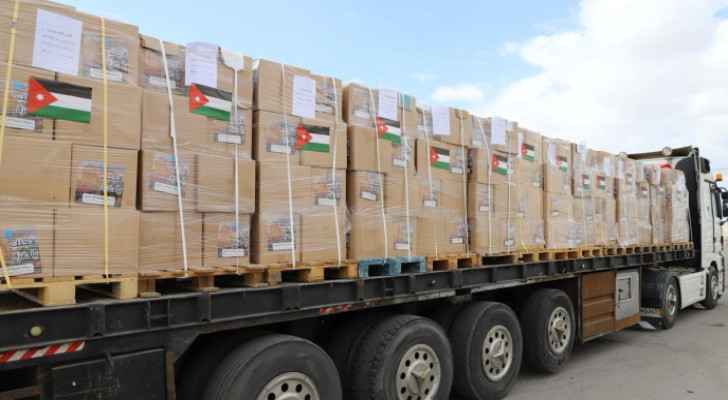 Jordanian aid en route to Gaza