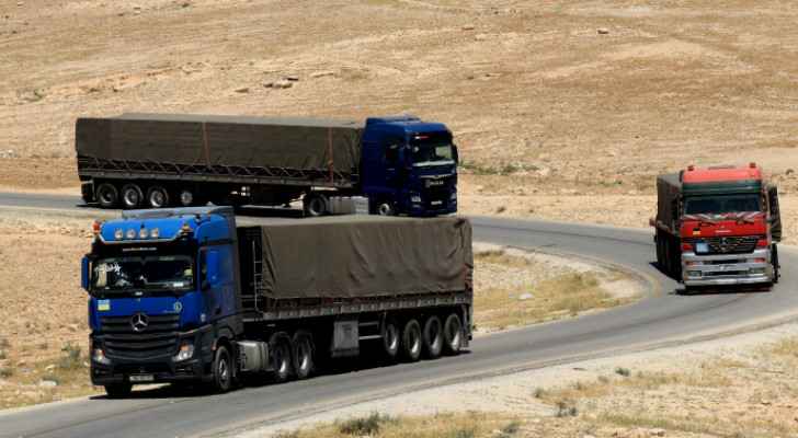 Jordanian aid trucks en route to Gaza Strip