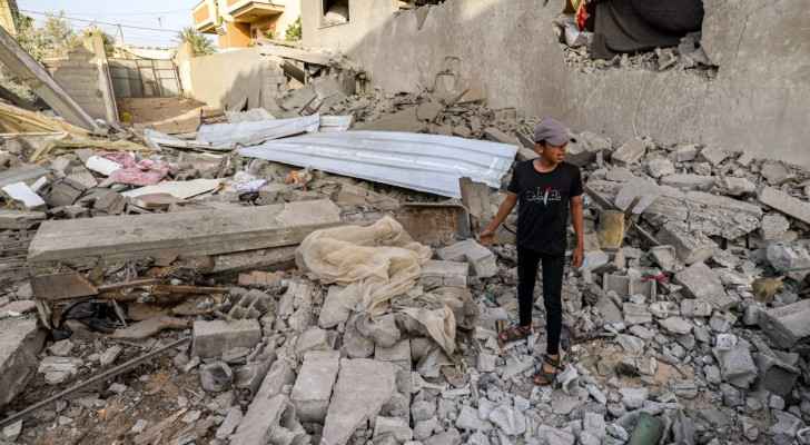 A boy stands amidst rubble in Rafah, south Gaza Strip following overnight “Israeli” strikes. (April 24, 2024) (Photo: Mohammed Abed/ AFP) 