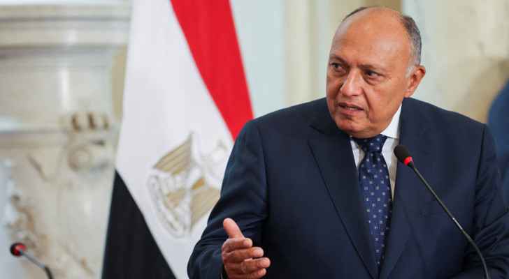 Egyptian Foreign Minister Sameh Shoukry speaks in a press conference in Cairo. (March 18, 2023) (Photo: Reuters) 