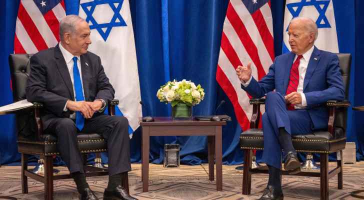 “Israeli” Prime Minister Benjamin Netanyahu and US President Joe Biden. (File photo: Jim Watson/AFP/Getty Images) 
