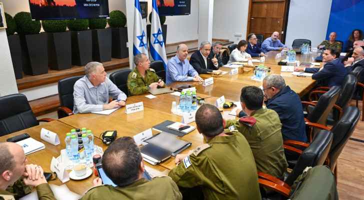 “Israeli” War Cabinet meets at the army headquarters in Kirya, Tel Aviv. (January 18, 2024) (Photo: Kobi Gideon/GPO)