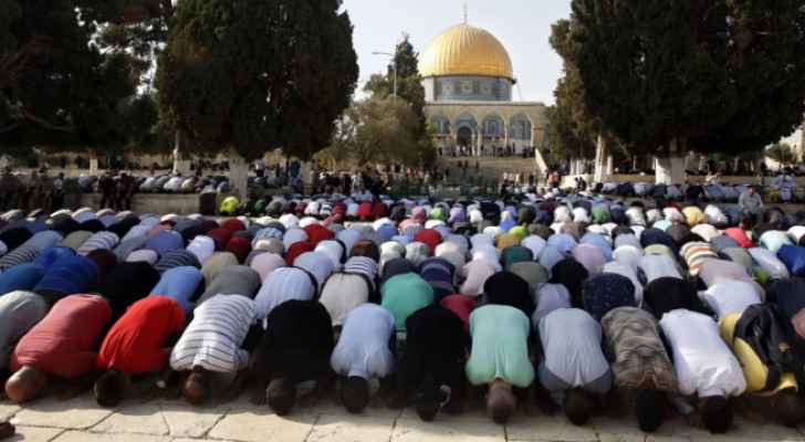 Worshipers perform Friday prayers at Al-Aqsa Mosque. (May 10, 2024) 