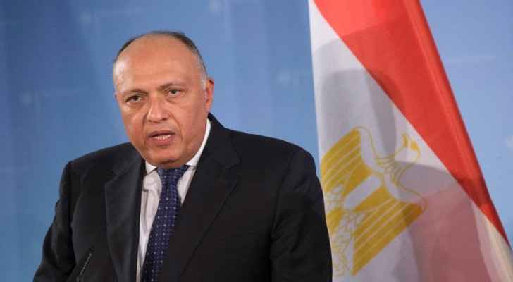 Egyptian Foreign Minister Sameh Shoukry at a press conference in Berlin. (January 2016) (Photo: AFP) 