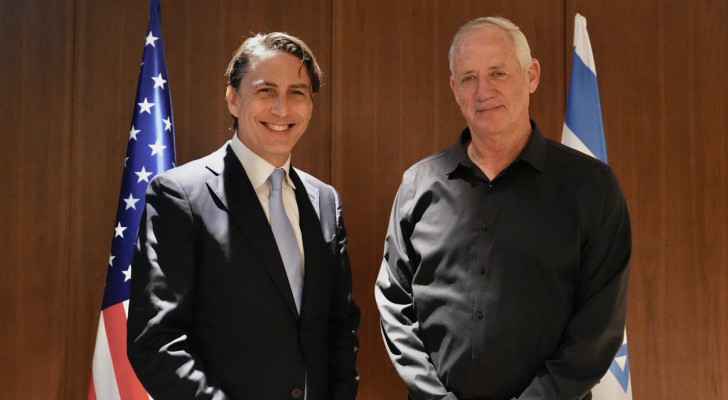 US envoy to Lebanon, Amos Hochstein, and former "Israeli" war cabinet member, Benny Gantz