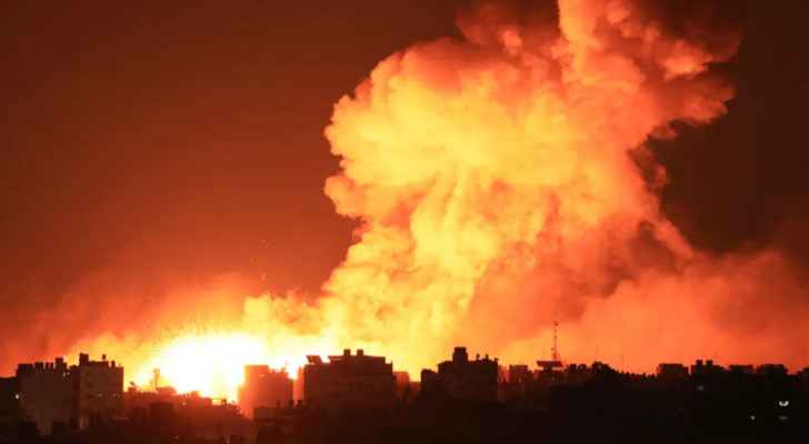 "Israeli" bombardment on the Gaza Strip. (File photo) 