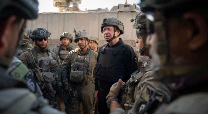 “Israeli” Defense Minister Yoav Gallant meets with troops in Rafah. (June 30, 2024)