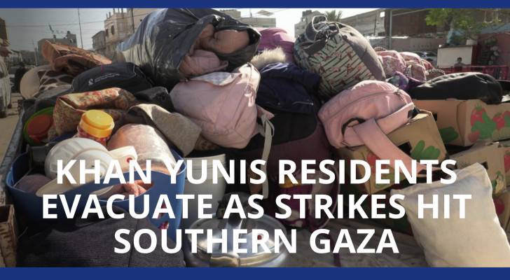 Khan Yunis residents evacuate as strikes hit southern Strip