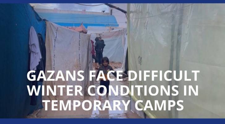 Gazans face difficult winter conditions in temporary camps