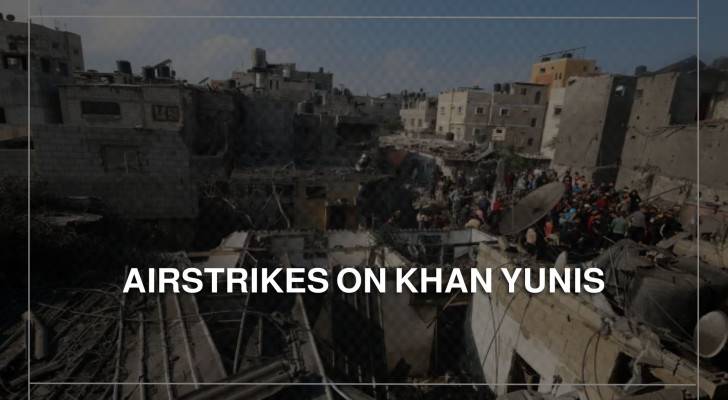 “Israeli airstrikes” on Khan Yunis as military drones fly overhead